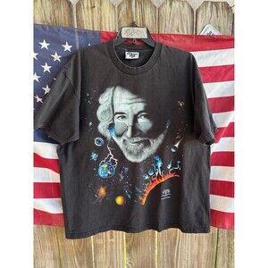 Vintage 90s black Jerry Garcia T-shirt XL the Grateful Dead.  "Out of this World